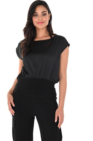 Loose fit satin blouse