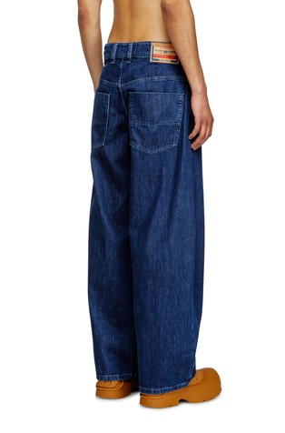 DIESEL Unisex relaxed fit jeans hlače - 1997 D-Enim 0DBDX Modra - Dark Blue 2