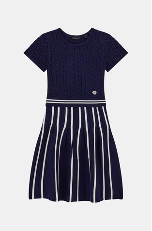 Fit and flare pletena obleka