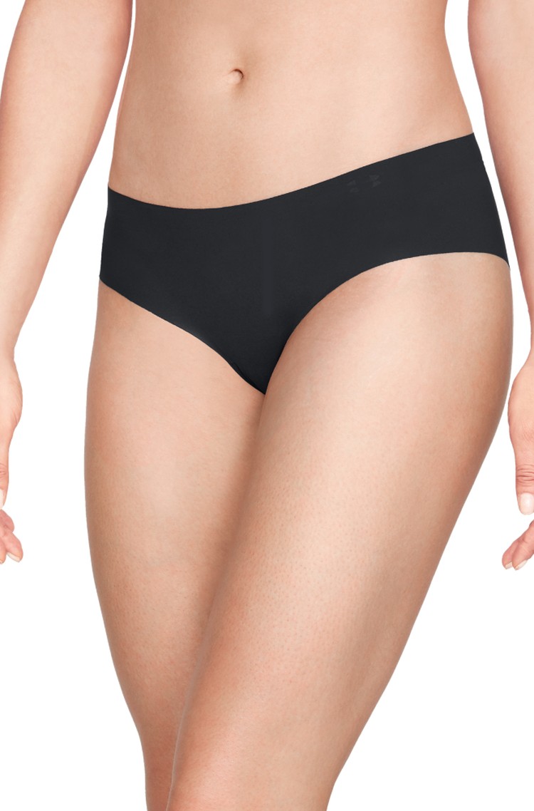 UNDER ARMOUR UA Pure Stretch paket 3 hipster spodnjih hlačk Črna - Black 