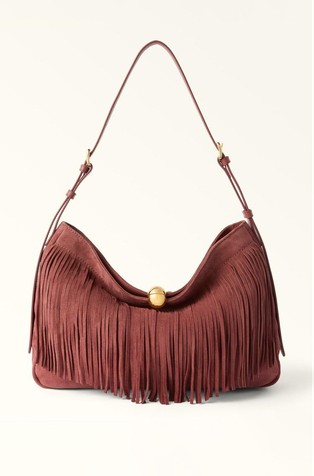 Large Suede Shoulder Bag