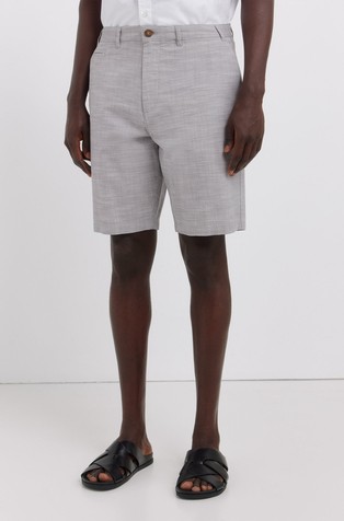 Chambray comfort slim fit Bermuda shorts