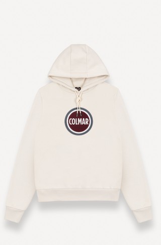 Cotton-blend hooded sweatshirt with logo