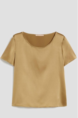 Stretch silk T-shirt