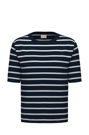 Viscose-blend knit T-shirt