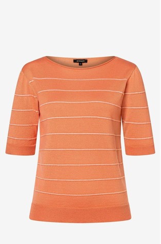 Short sleeved pullover with striped pattern