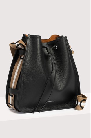 COCCINELLE Raquel leather bucket bag Black 2