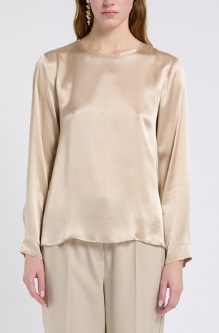 Monochrome satin blouse in silk blend