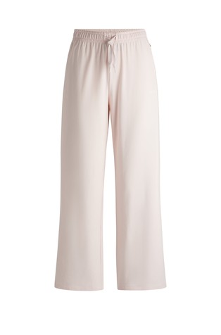 Stretch-cotton pyjama bottoms with branded cords