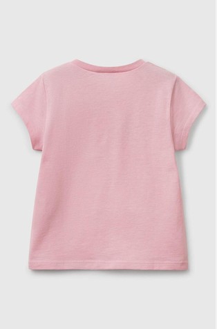 BENETTON T-shirt with print and glitters Pink 2