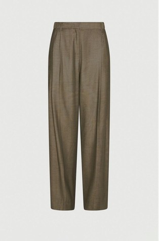 Wool-blend straight trousers