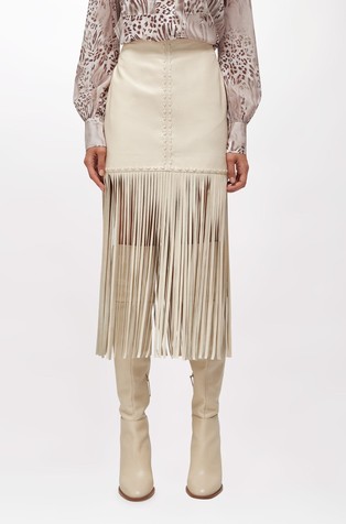 Usnjeno krilo z resami