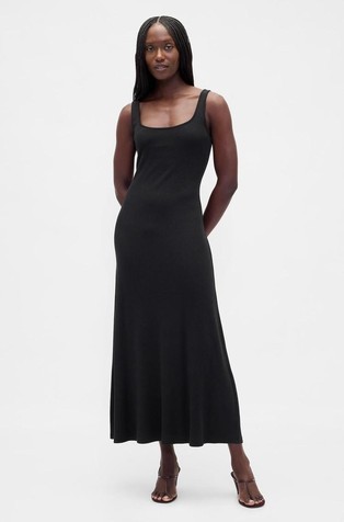 Modern Square-Neck Maxi Dress
