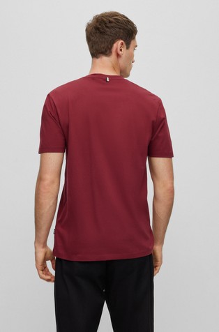 BOSS Mercerised-cotton T-shirt in a slim fit | Emporium
