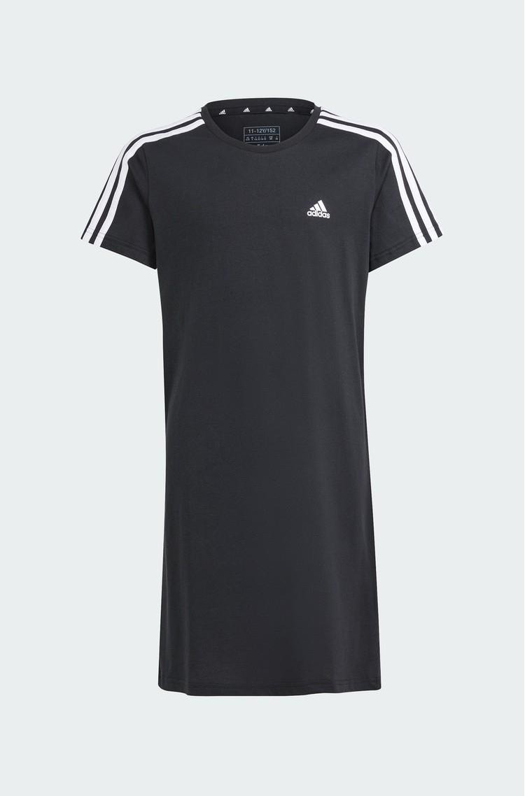 ADIDAS Essentials 3-Stripes bombažna obleka Črna - Black 