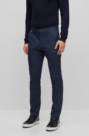 Slim-fit chinos in stretch-cotton gabardine