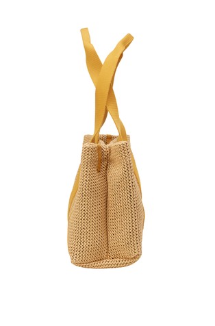 MARC O'POLO Shopper medium in crochet raffia bast look Natural / Golden Yellow 2