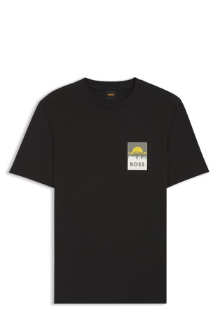 Majica iz bombažnega jerseya z logo potiskom