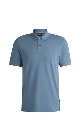 Organic-cotton polo shirt with embroidered logo