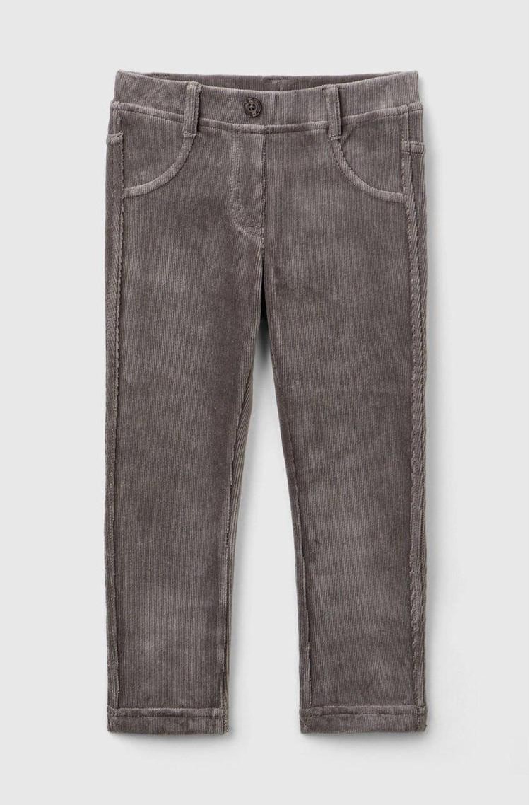 BENETTON Žametne hlače Siva - Gray 