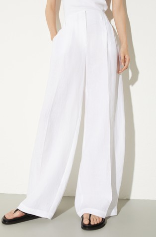 Wide linen trousers