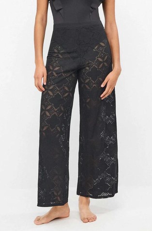 Prosojne hlače iz strukturirane tkanine