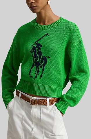 Big Pony Cotton Crewneck Sweater