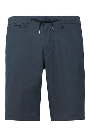 S.OLIVER Teksturirane chino kratke hlače z zatezno vrvico Modra - Dark Blue 4