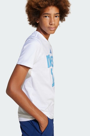 ADIDAS Messi Name and Number Graphic Tee Kids White 4