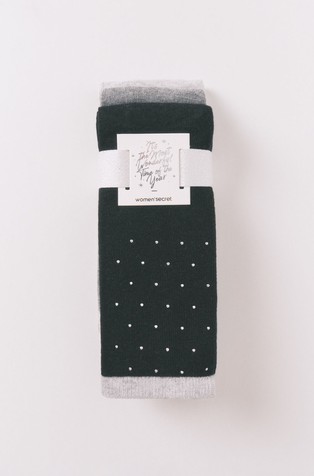 Pack of 3 long socks with glitter mix