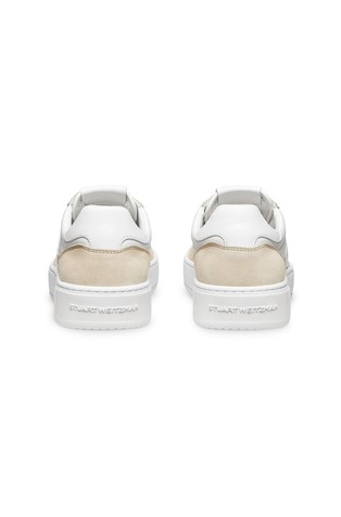 STUART WEITZMAN SW monogram usnjene superge Bela - White / Light Beige 3
