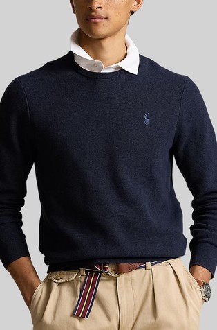 Teksturirano pleten bombažen pulover