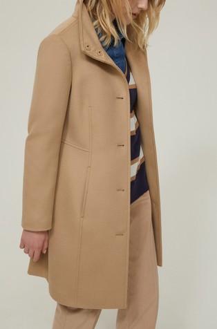 Slim fit volnen plašč