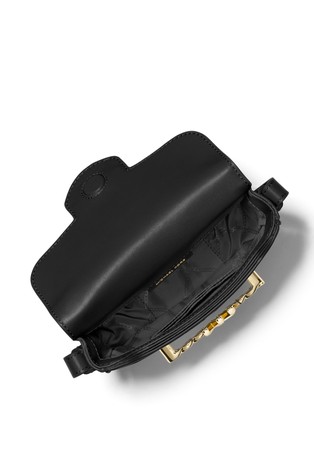 Michael Kors Hally Extra-Small Embellished Leather Crossbody Bag - Black