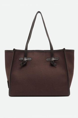 Marcella Original canvas tote with leather trims
