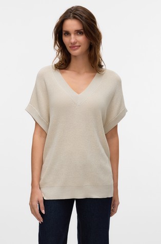 VMNEWLEXSUN Knit T-shirt with lurex