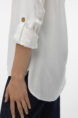 VERO MODA VMBUMPY Shirt in viscose White 4