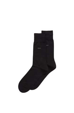 Regular-length logo socks in mercerised Egyptian cotton