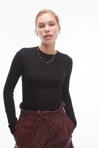 TSPREMIUM majica z dolgimi rokavi iz raztegljive viskoze