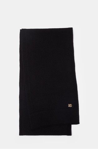 Knitted scarf in cashmere with DG logo
