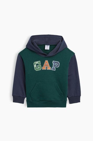 Gap logo pulover s kapuco in barvnimi bloki za malčke