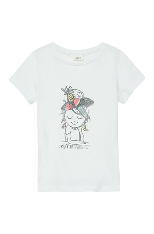 Majica s kratkimi rokavi in bleščečim potiskom