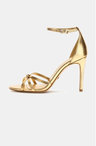 Spring laminated heeled sandal