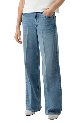High rise jeans with wide leg