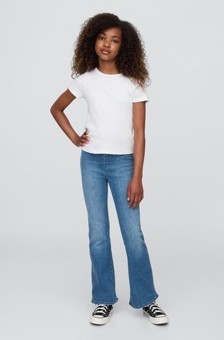 Kids High Rise Crossover Flare Jeans