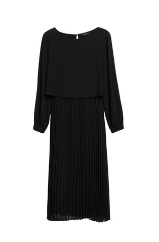 Dress with plissé skirt