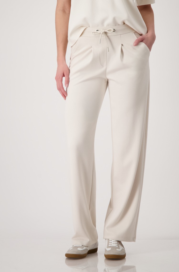 MONARI Straight sweatpants in blend with viscose Seashell 