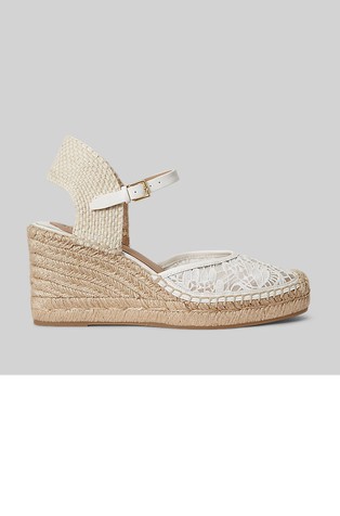 Robby Crocheted Lace Espadrille