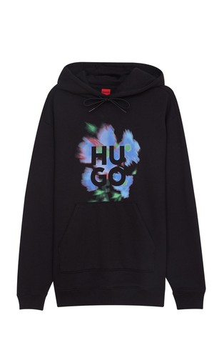 Relaxed-fit hoodie in French terry with artwork logo