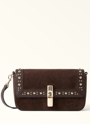 Small Studded Suede Crossbody